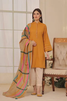 2 Pcs Stitched Khaddar SHIRT & DUPATTA RKHD-1640