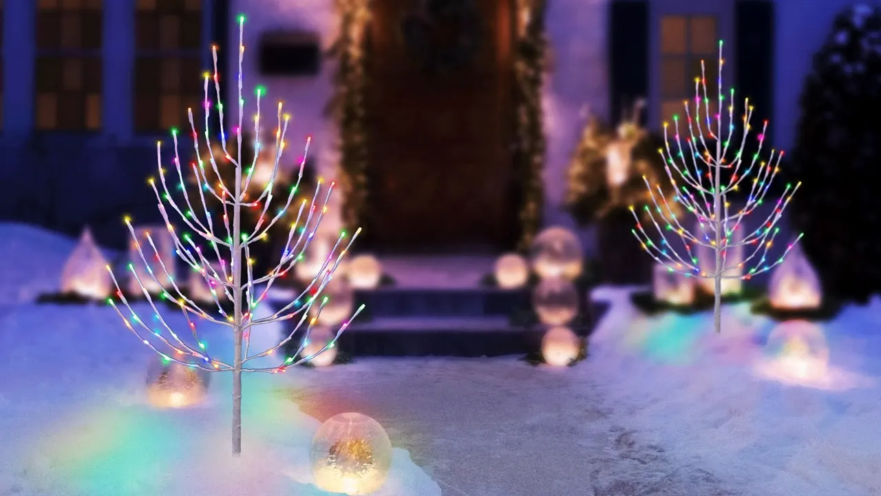 3' Twig Tree Decoration with Twinkling 5MM LED Lights