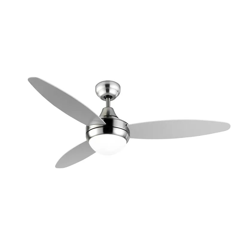 Arlec 1200mm 3 Blades Northera Chrome Ceiling Fan With Light