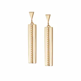 Art Deco Drop Earrings 18ct Gold Plate