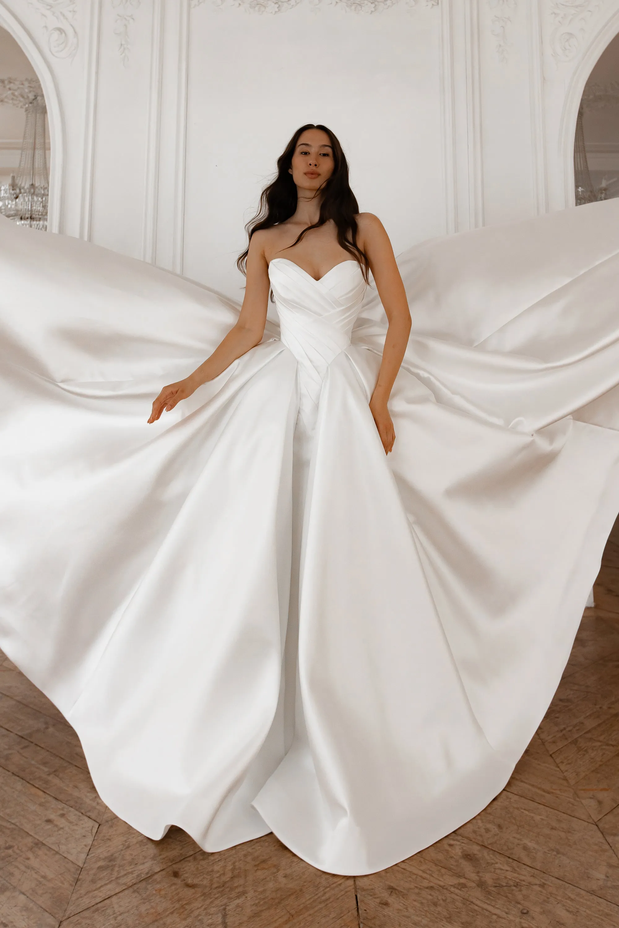 Basque Waist Wedding Gown Oceania