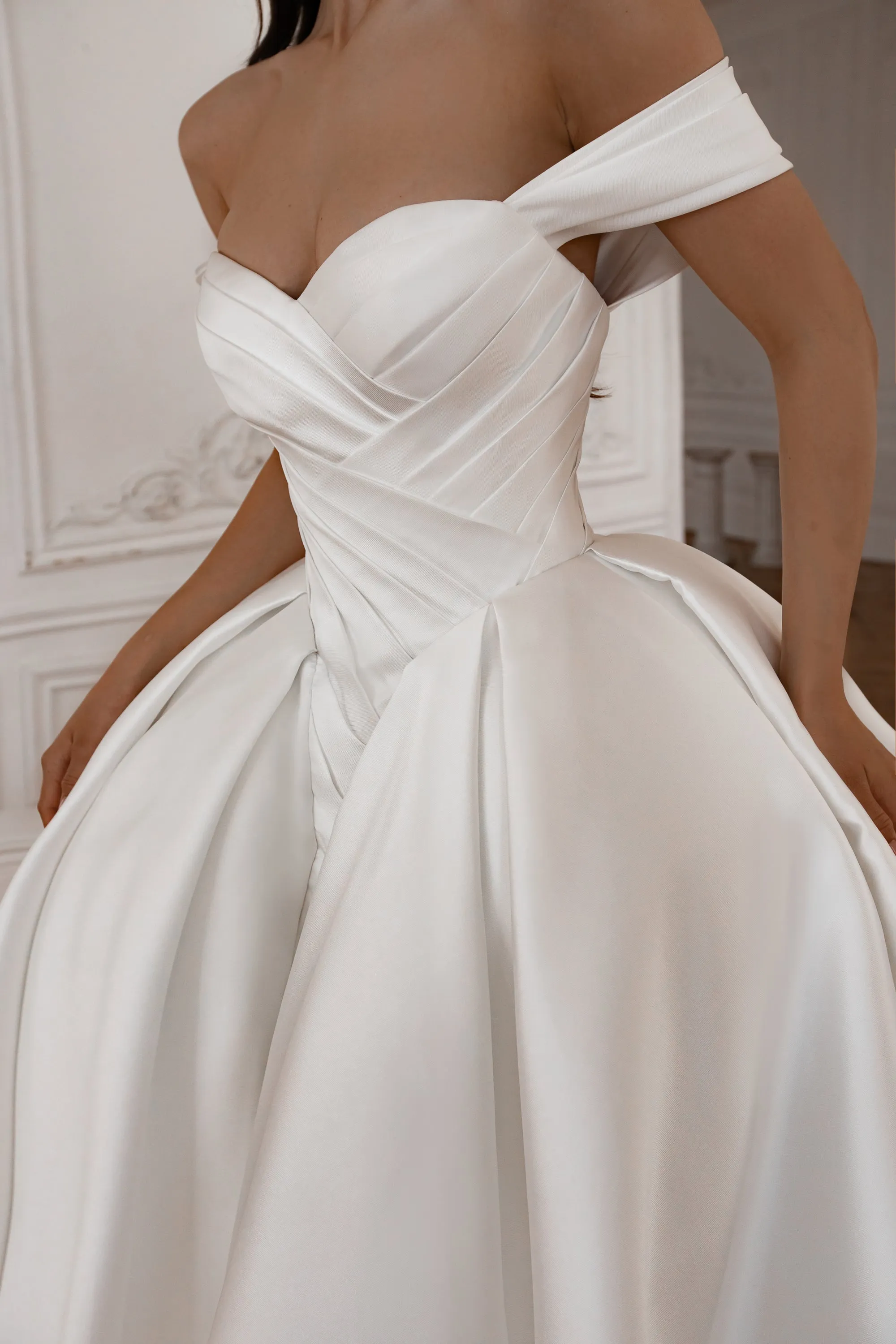 Basque Waist Wedding Gown Oceania