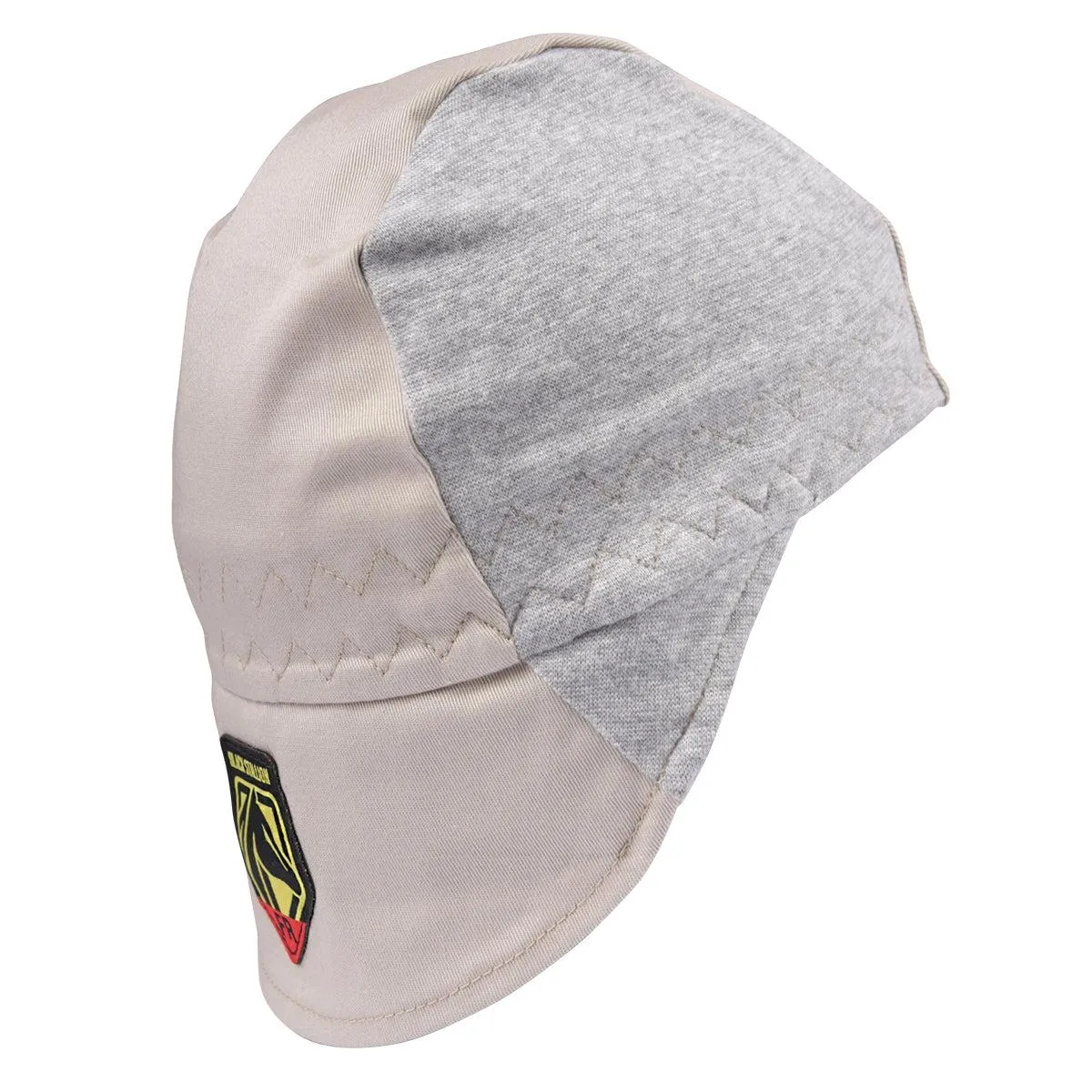 Black Stallion Gray FR Cotton Welding Cap with Hidden Bill Extension - AH1630-GS