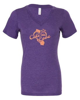 Cali Love Womens Tee - Purple Triblend