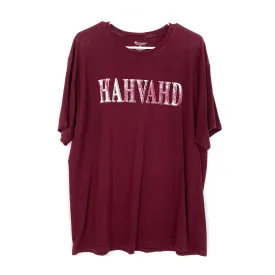 Champion | Mens HAHVAHD S/s T-Shirt | Color: Maroon Red | Size: XL | Pre-Owned