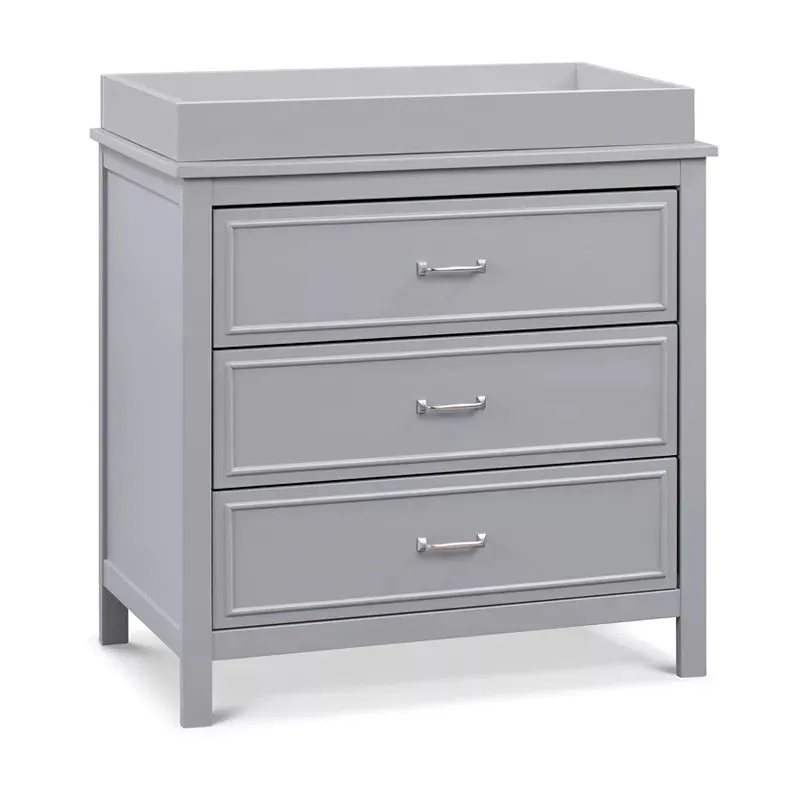 Charlie 3-Drawer Dresser - Gray