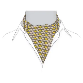 Chokore Gray & White Elephant Silk Cravat