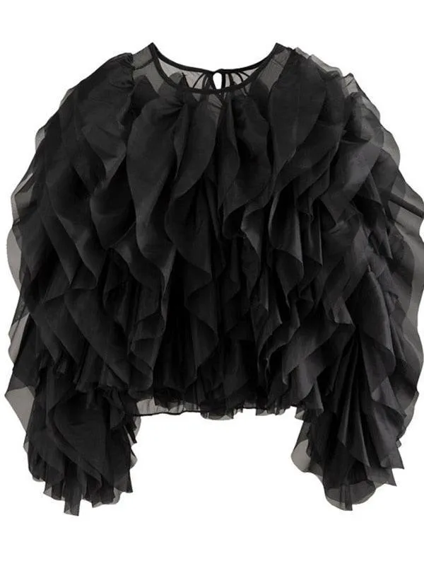 Christine Chiffon Ruffles Blouse