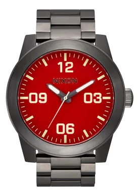 Corporal Stainless Steel - Red / Gunmetal