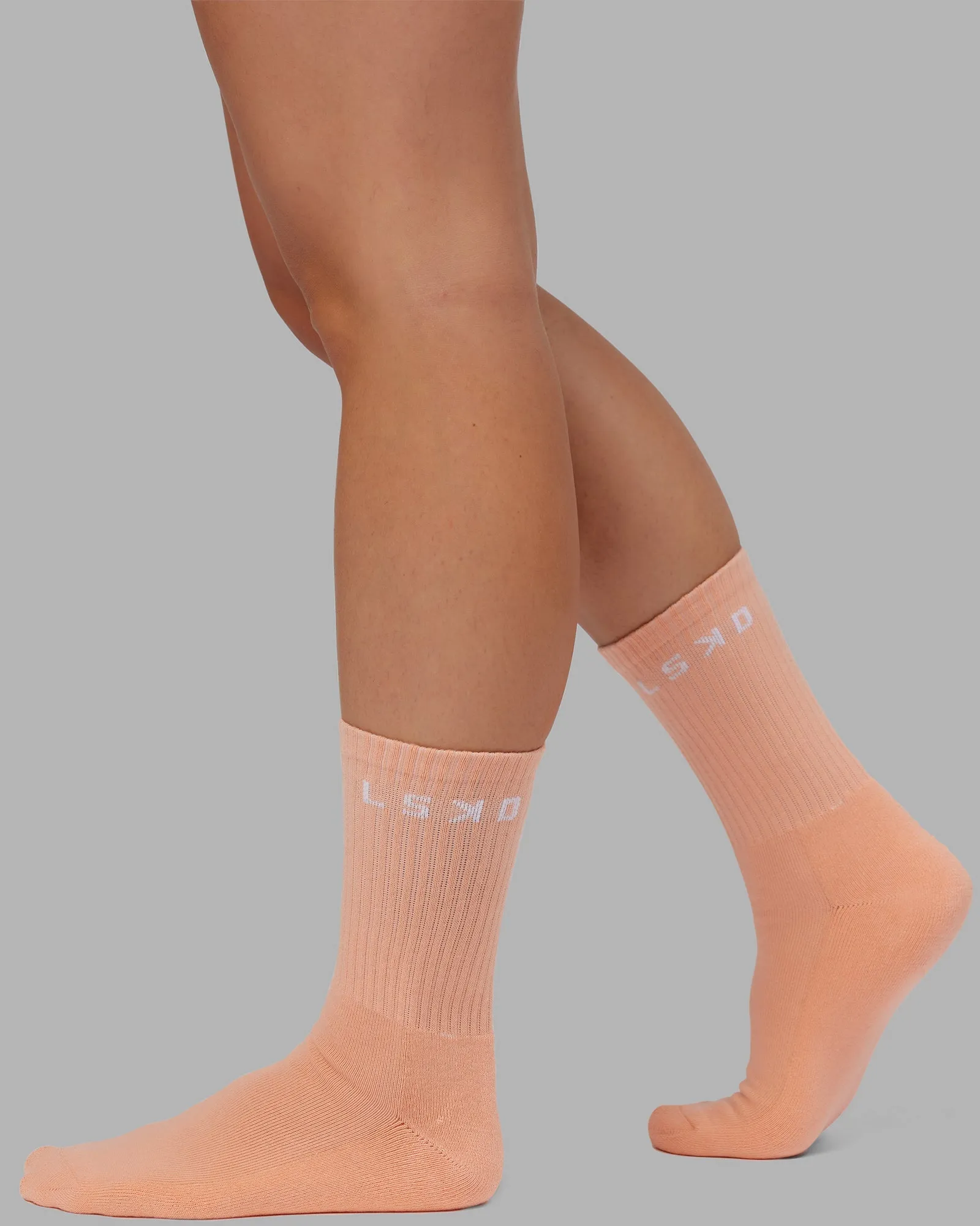 Daily 3 Pack Crew Socks - Glacial Blue-Surf Spray-Mellow Peach