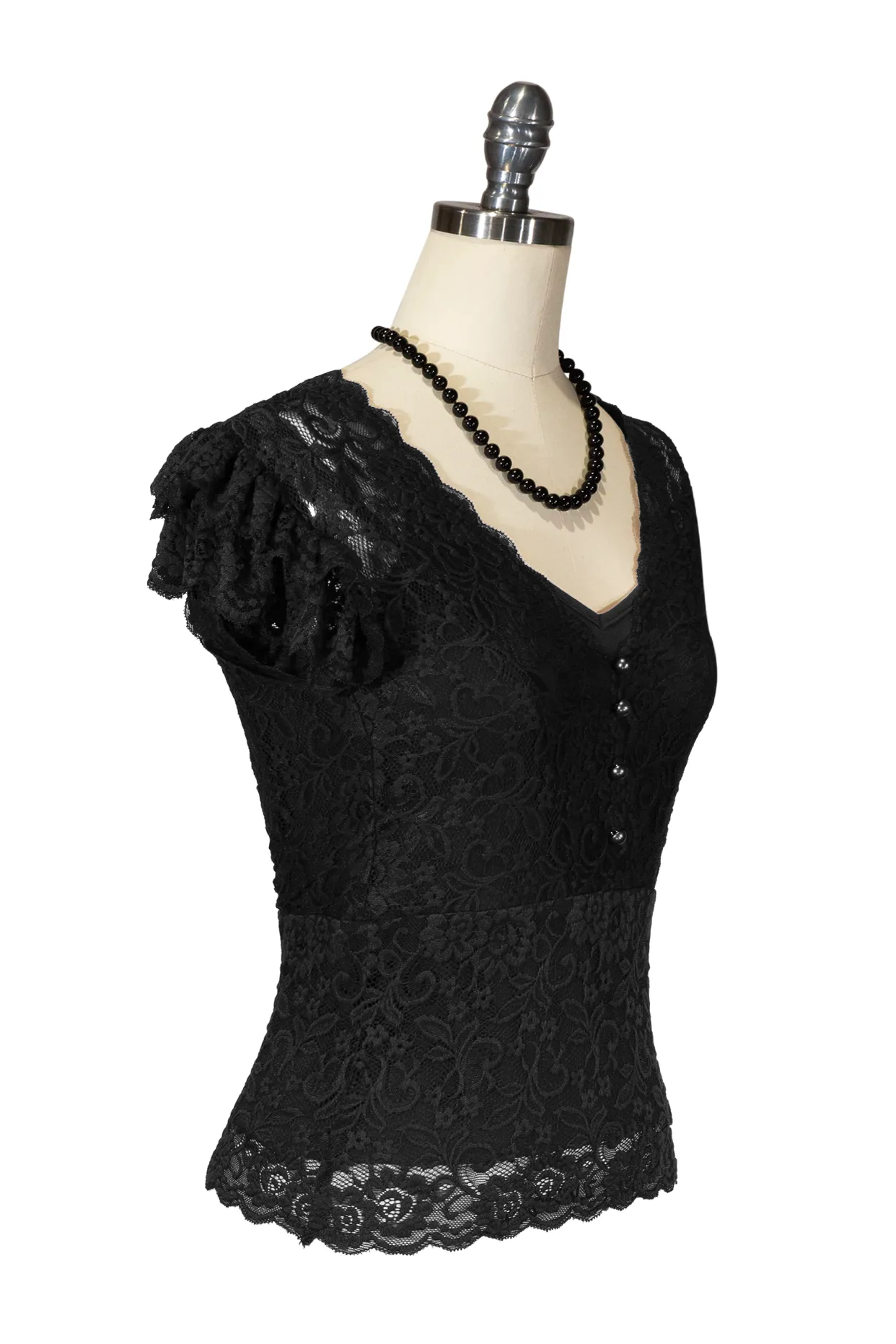 D'Amour Lace Top (Black)