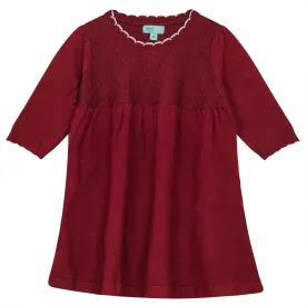 dress knit crochet collar - red