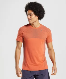 Gymshark Apex Seamless T-Shirt - Papaya Orange/Onyx Grey