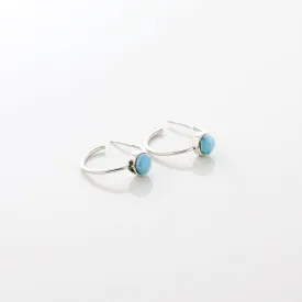 Larimar Hoop Earrings Valencia