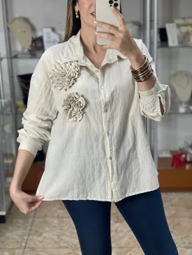 Long Sleeve Floral Design Top