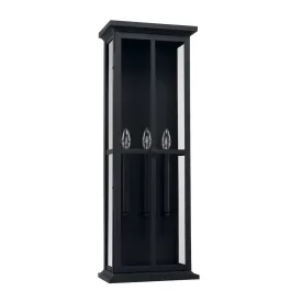 Mansell Coastal Outdoor Wall Lantern - 32" - Black