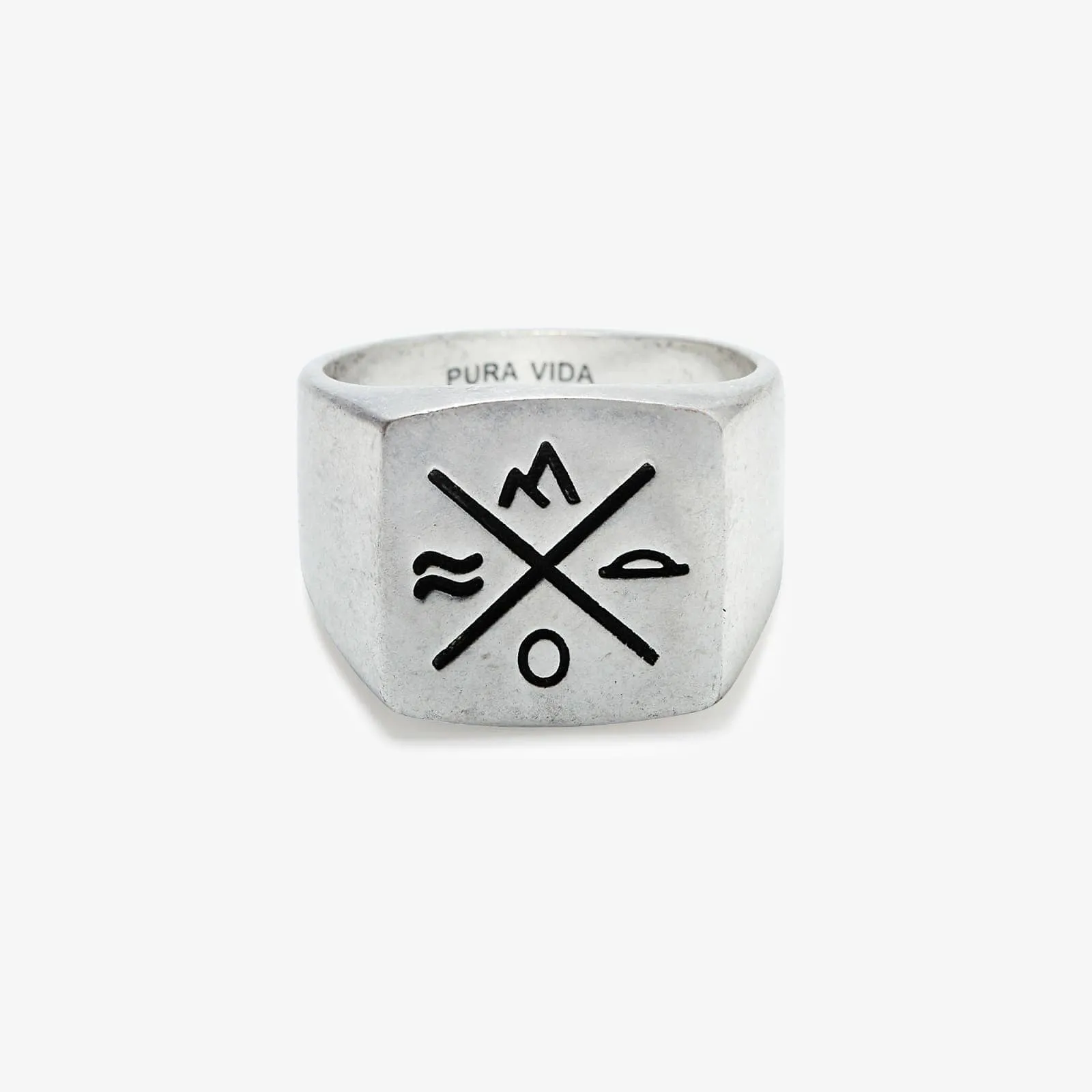 Men's Compass Signet Ring