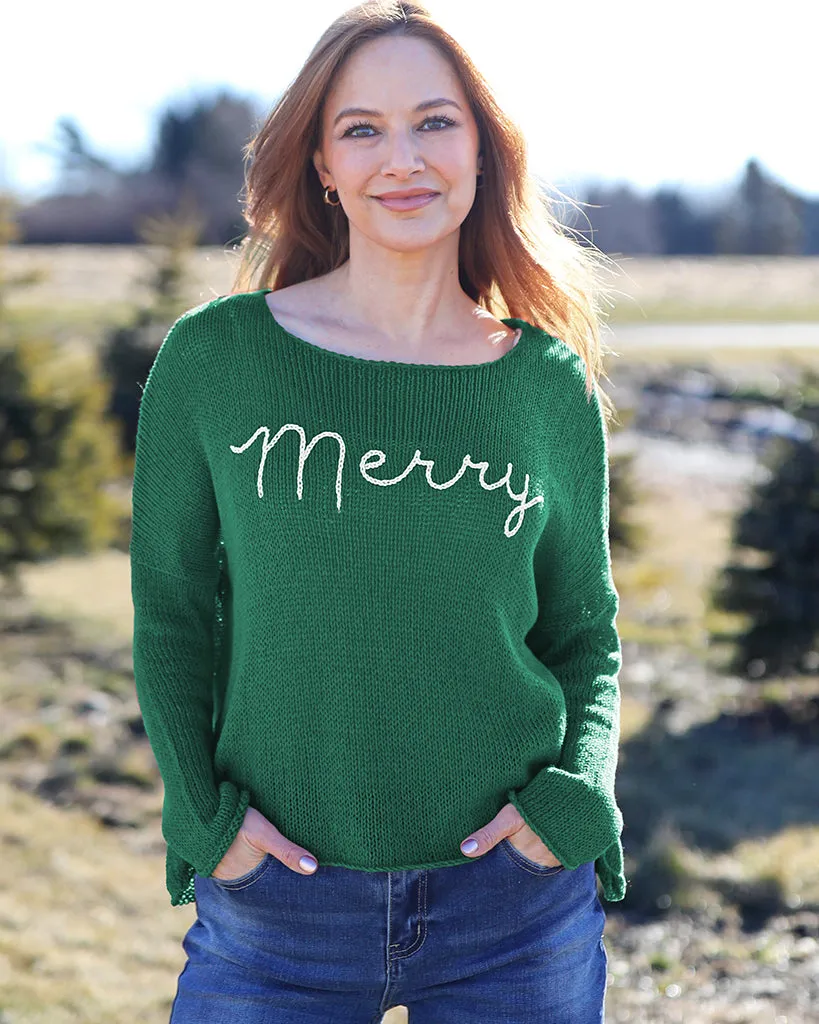 MERRY EMBROIDERED CREW COTTON