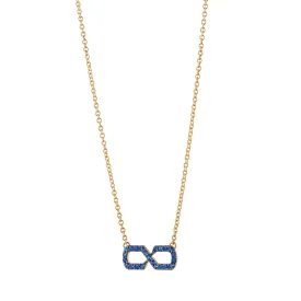 "The Symbol" Blue Sapphire Infinity Necklace