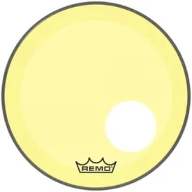 Remo 24" Powerstroke 3 Colortone Drum Head w/ Port, Yellow (P3-1324-CT-YEOH)