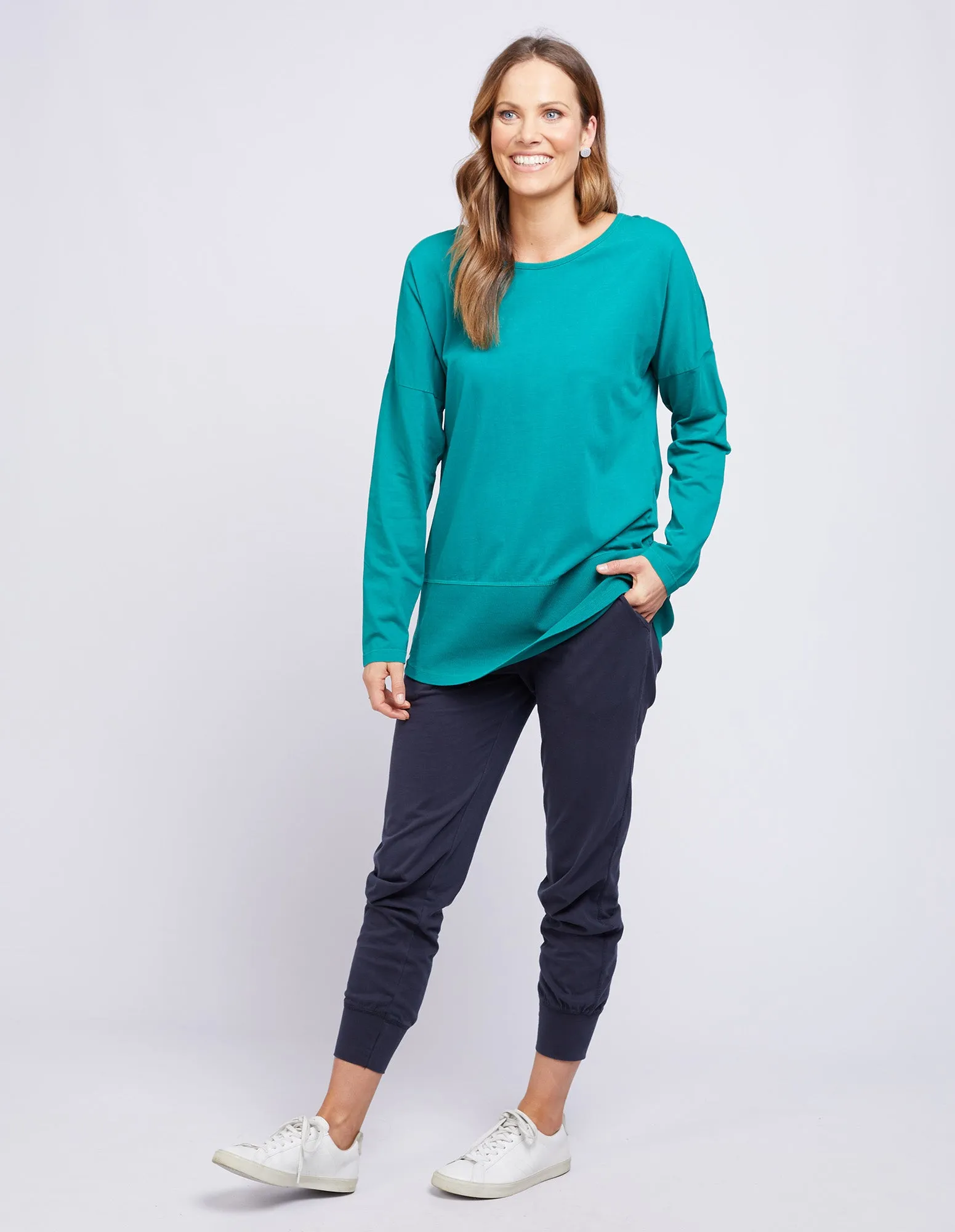 Rib Long Sleeve Winter Green