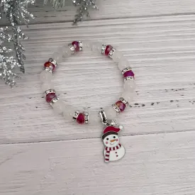 Scarf Snowman Stretch Bracelet