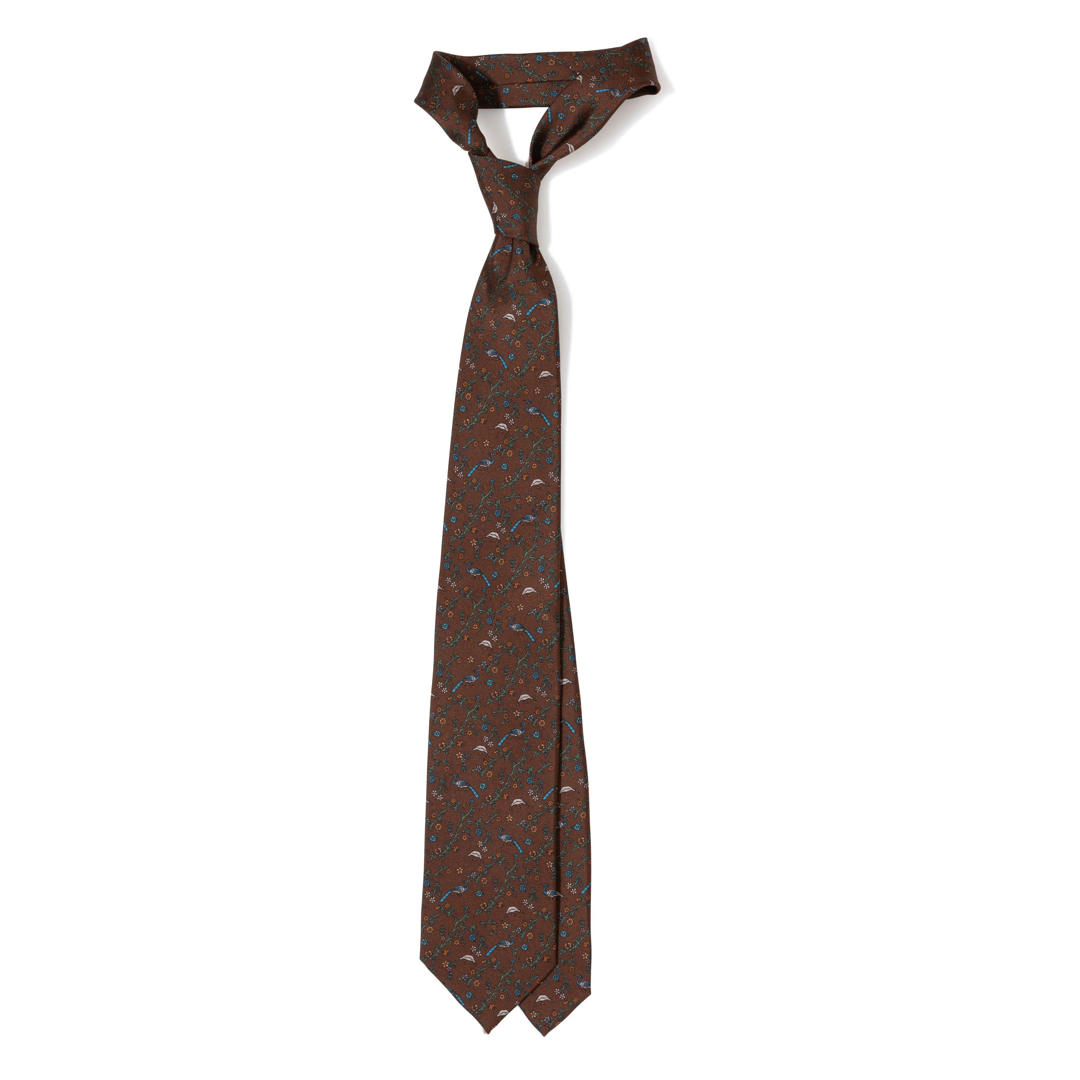 Silk Bird Of Paradise Print Self-tip Tie