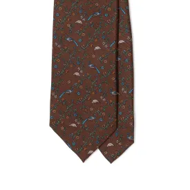 Silk Bird Of Paradise Print Self-tip Tie