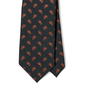 Silk Jacquard Paisley Tipped Tie