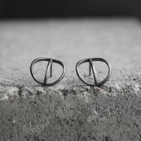 Tyyni Earrings Oxidized Silver