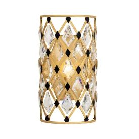 Windsor 345W01FGMB 1-Light Wall Sconce - French Gold/Matte Black