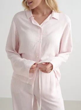 Winter Bloom Stripe Pyjama Shirt