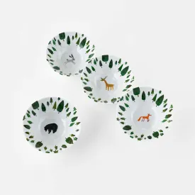 Winter Forest Woodland Animals Bowl Set