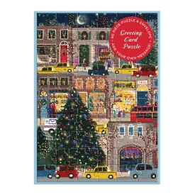 Winter Lights Puzzle Greeting Card